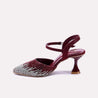 velora weomens maroon bridal pumps