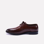 Venerable Brown Textured Derby Shoes 0111096