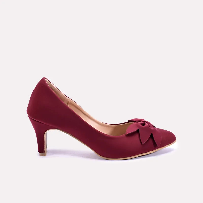 verity womens maroon fancy court shoes