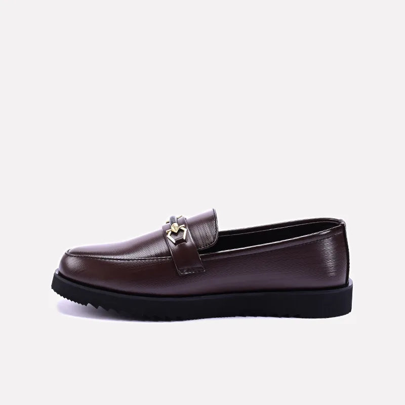 Ryder Brown Chunky Dress Loafers 0111118