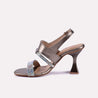 vespera gray fancy heel sandals for women