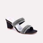 Veyla Black Fancy Heel Slippers 0412841