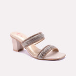 Veyla Gold Fancy Heel Slippers 0412841