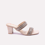 Veyla Gold Fancy Heel Slippers 0412841