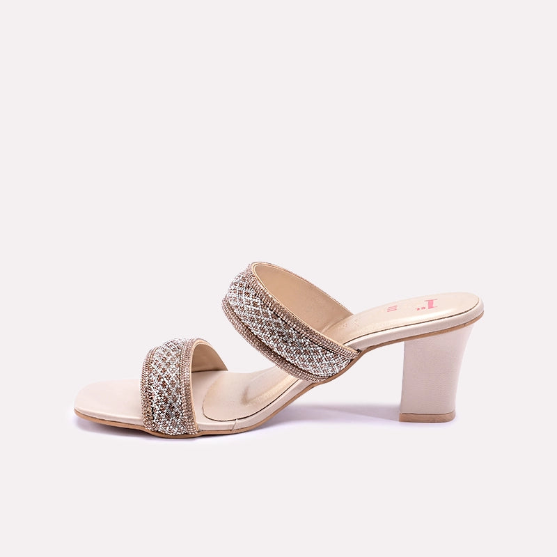 Veyla Gold Fancy Heel Slippers 0412841