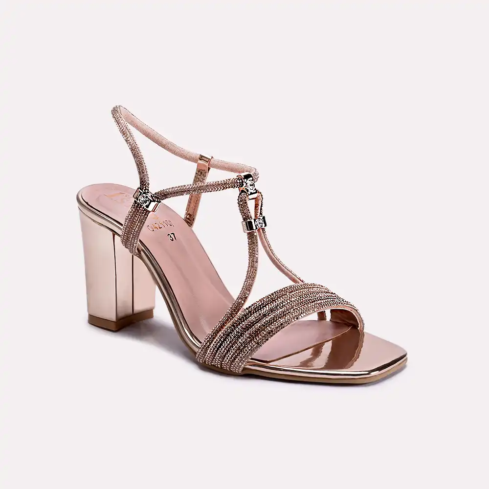 victoria peach bridal sandals