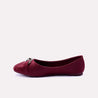 vogue maroon fancy pumps for womens