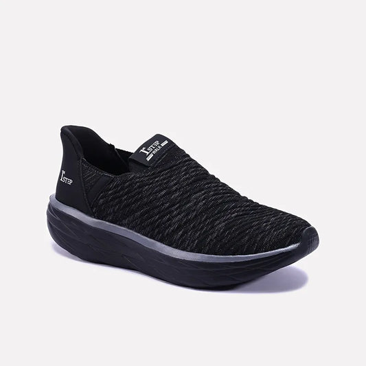 Vortex Black Slip On Sneakers 0120503