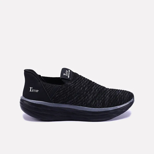 Vortex Black Slip On Sneakers 0120503