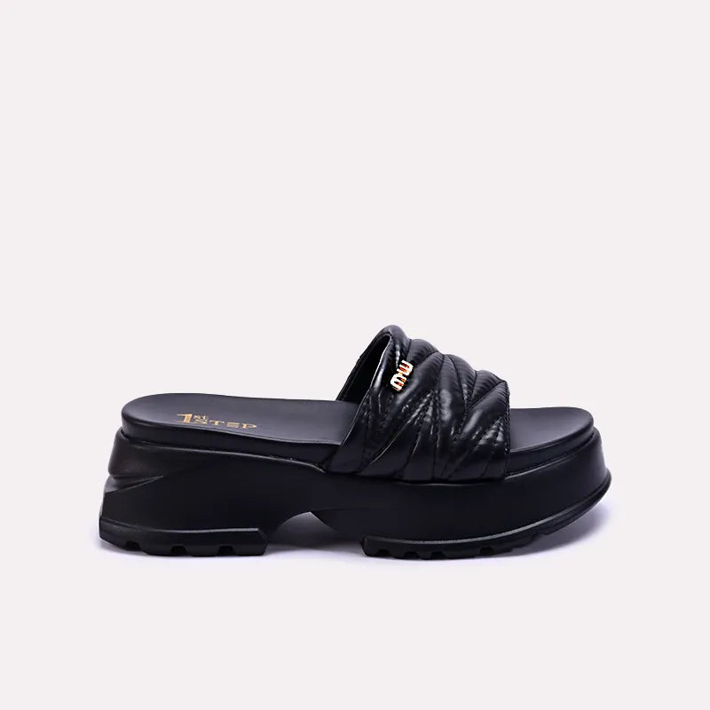 wallis women black chunky soft slides