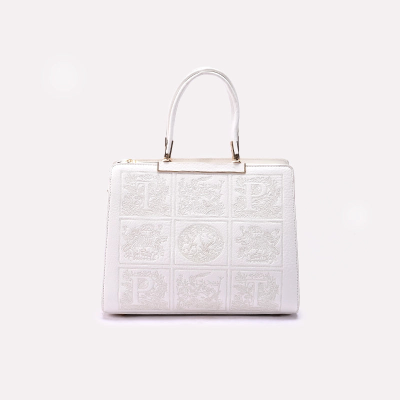White Casual Shoulder Bag