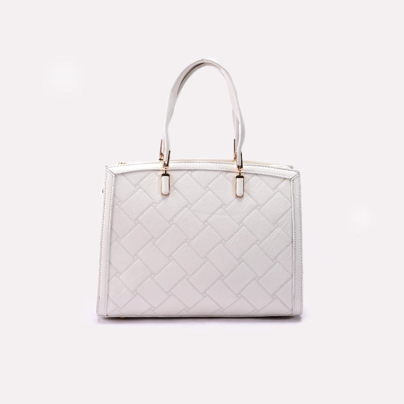 White Casual Shoulder Bag