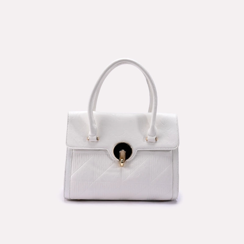 White Casual Shoulder Bag