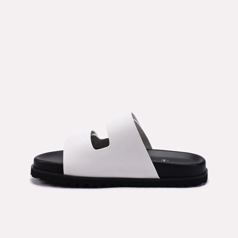 White Casual Slippers for Men