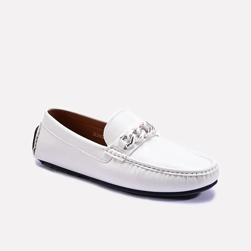White Chain Loafers For Men 0130950