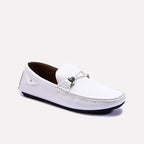 White Modern Loafers For Men 0130954