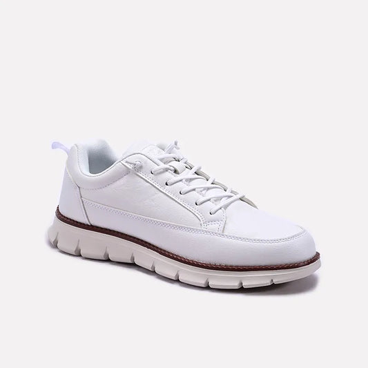 White Soft Sole Sneakers Men 0120542
