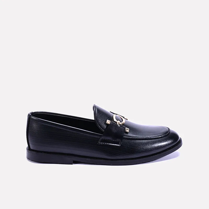 windsor mens black formal loafers shoes