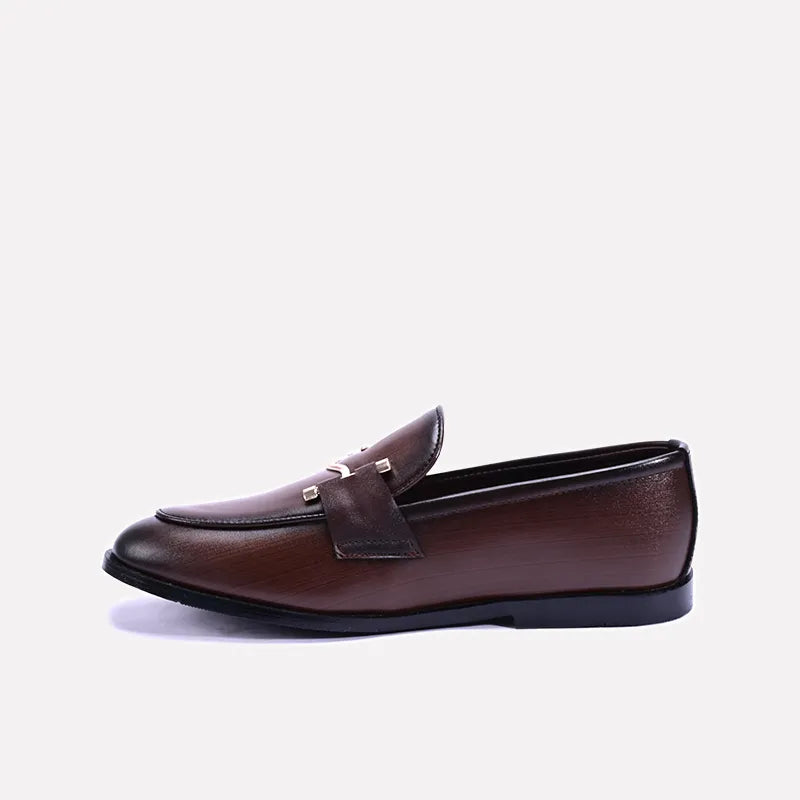 windsor brown formal loafers shoes for mens