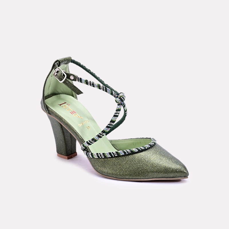 winona green bridal pumps