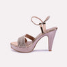 winslet peach glimmering sandals for women