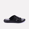 winston men black criss cross slides