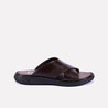 winston men brown criss cross slides