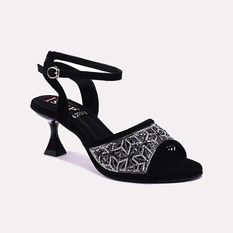 Womens Black Bridal Sandals 0421503