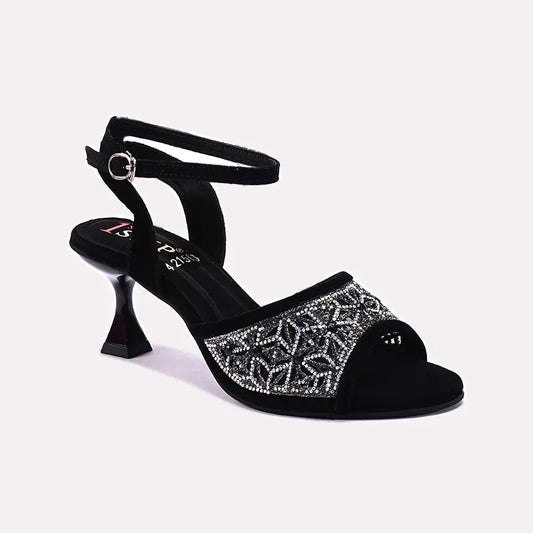 Womens Black Bridal Sandals 0421503