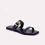 Womens Black Casual Flat Slippers 0413230