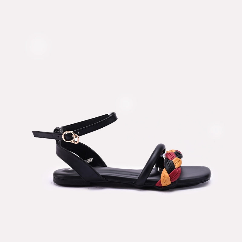 Womens Black Casual Sandals