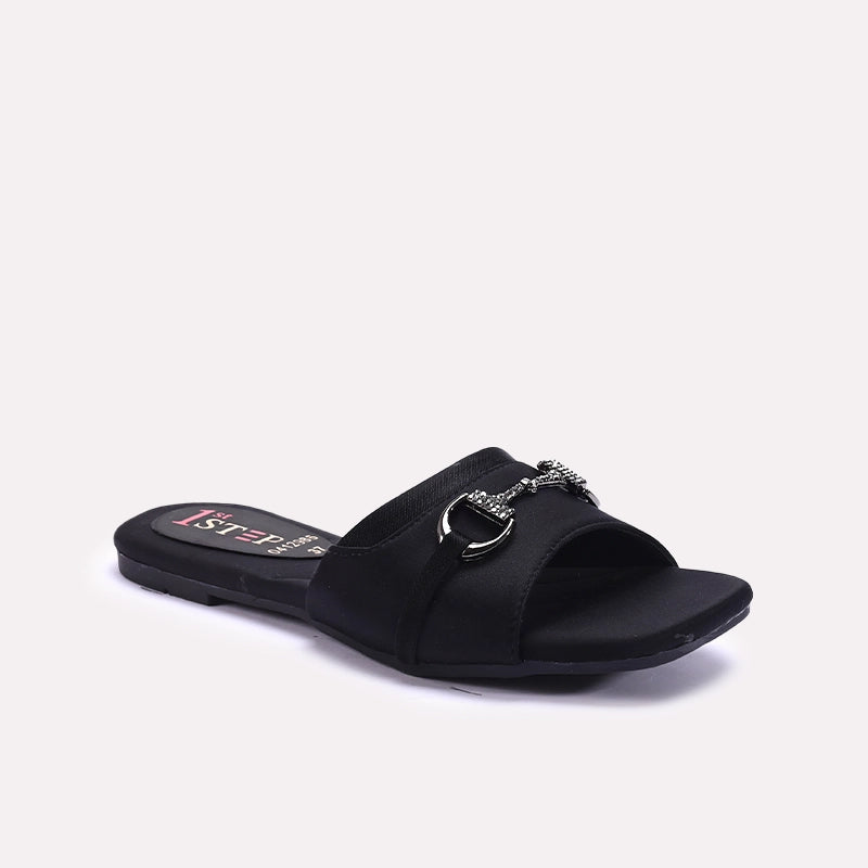 Womens Black Casual Slippers 0412986