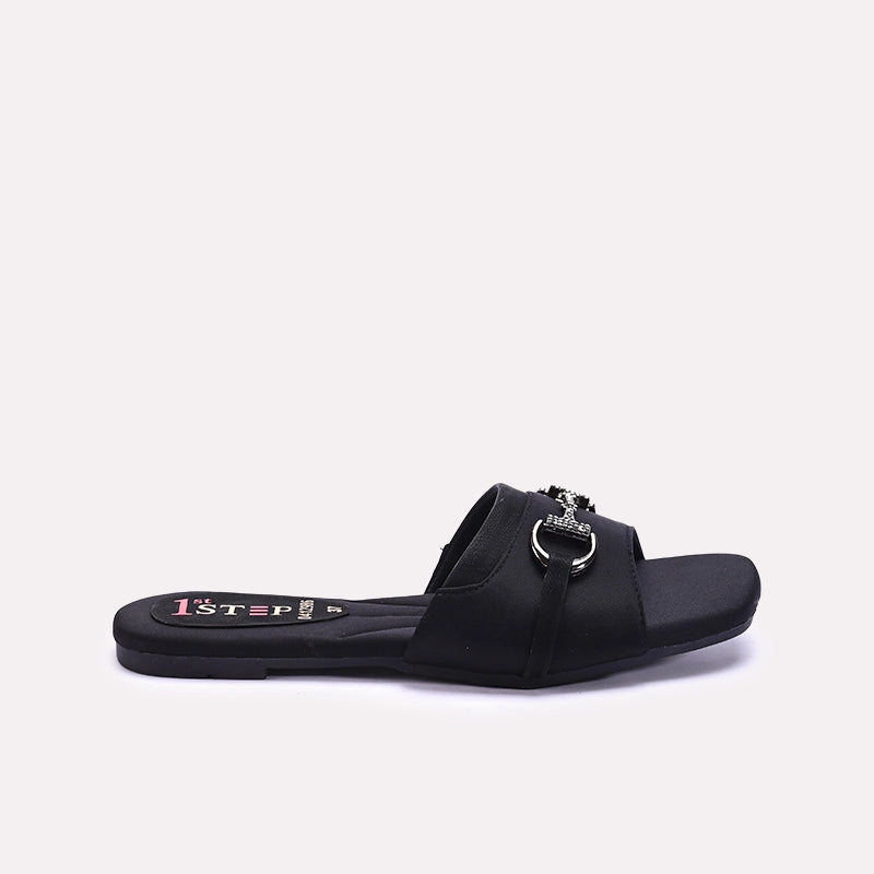 Womens Black Casual Slippers 0412986