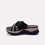 Black Chunky Casual Slippers for Women
