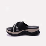 Black Chunky Casual Slippers for Women