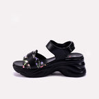 Black Chunky Sandals for Women