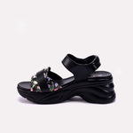 Black Chunky Sandals for Women