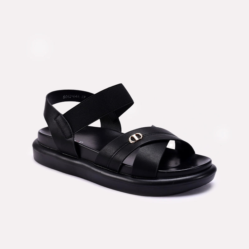 Black Comfy Casual Sandals