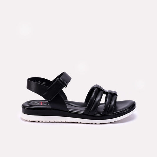 Womens Black Comfy Sandals