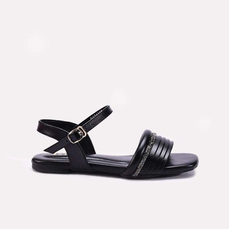 Womens Black Fancy Sandals