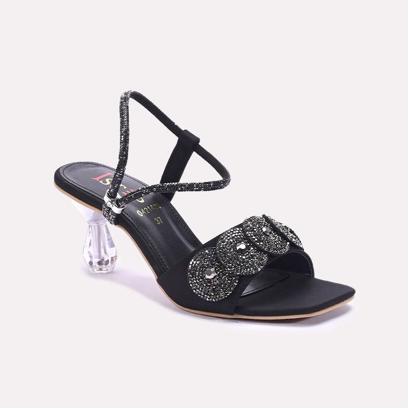 Womens Black Fancy Sandals 0421439