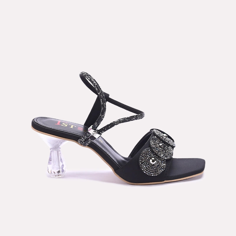Womens Black Fancy Sandals 0421439