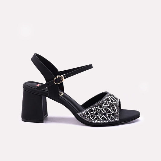 Womens Black Fancy Sandals