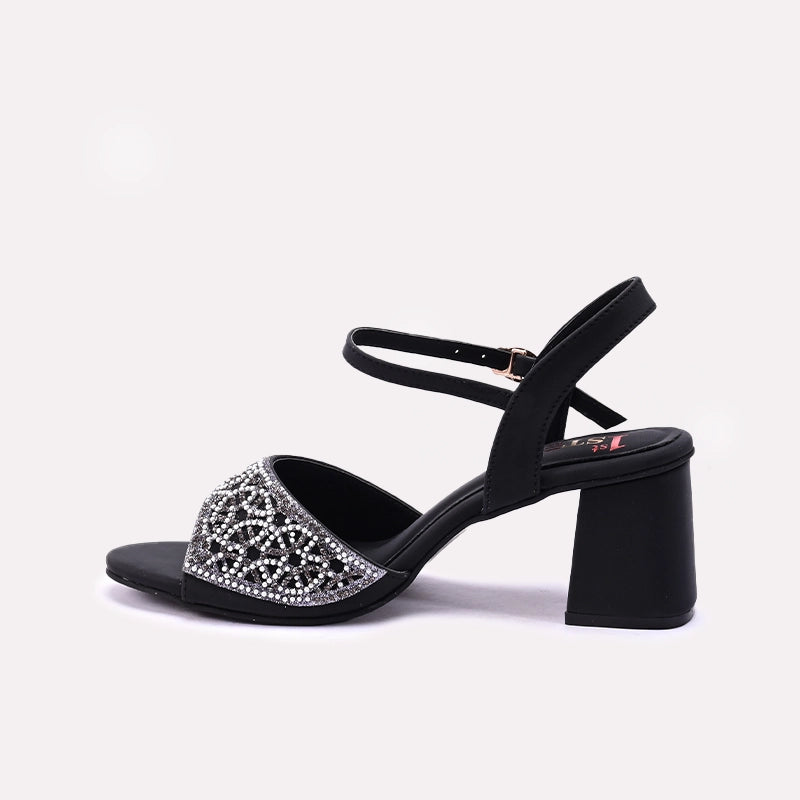 Black Fancy Sandals for Women