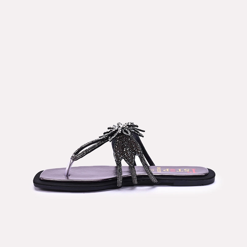 Womens Black Fancy Slip Ons 0412991