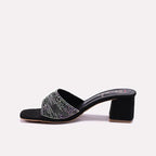 Womens Black Fancy Slippers 0412956