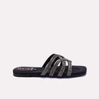 Womens Black Fancy Slippers 0412968