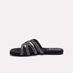 Womens Black Fancy Slippers 0412968