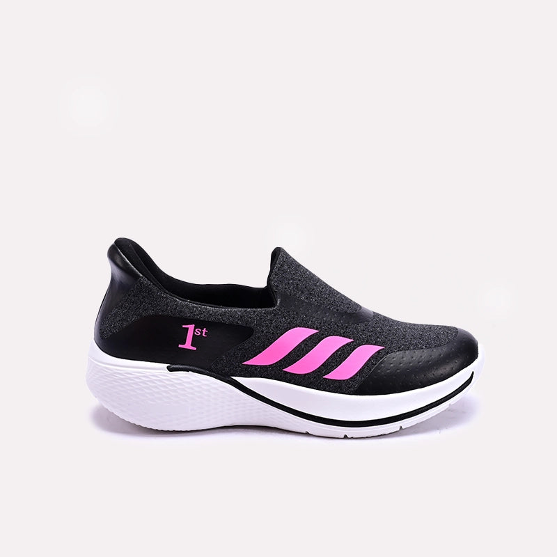 Womens Black Slip on Sneakers