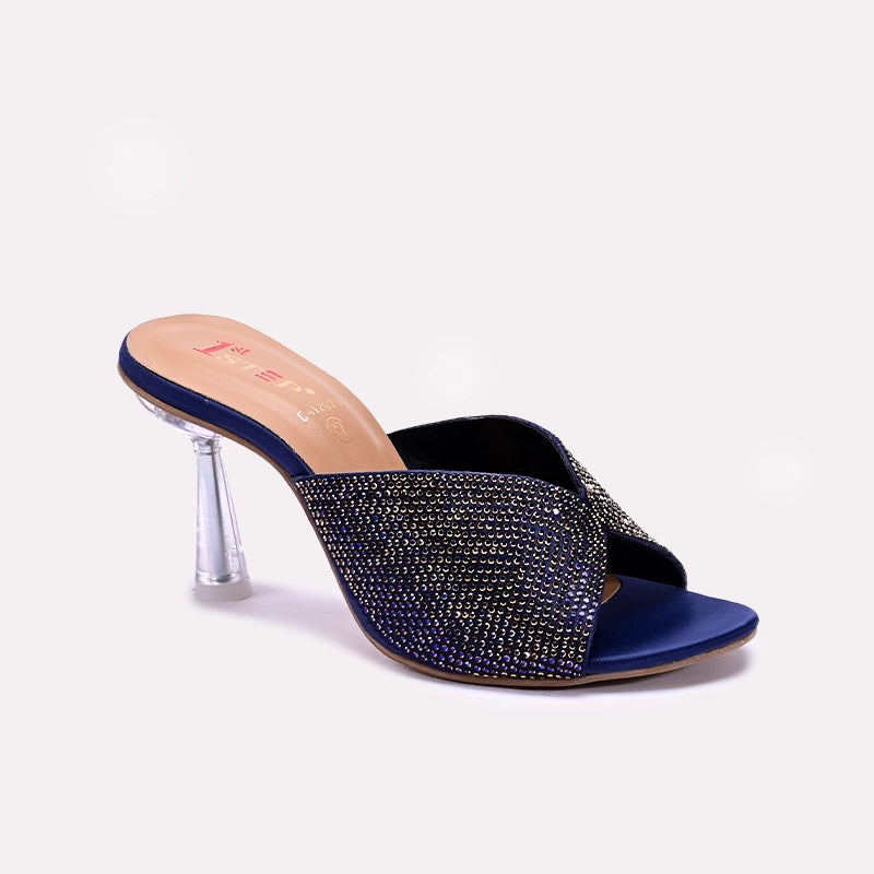 Womens Blue Bridal Slippers 0412629